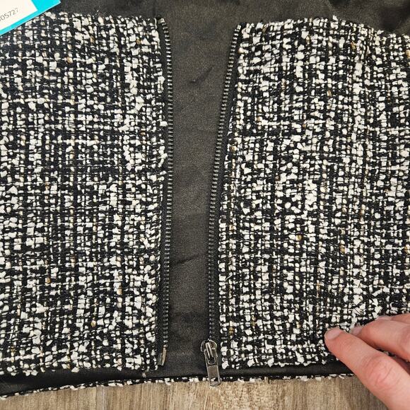 En Saison Top Women Size 3X Nelly Bandeau Bustier Black Tweed Crop Mini Tube NEW - Picture 10 of 15